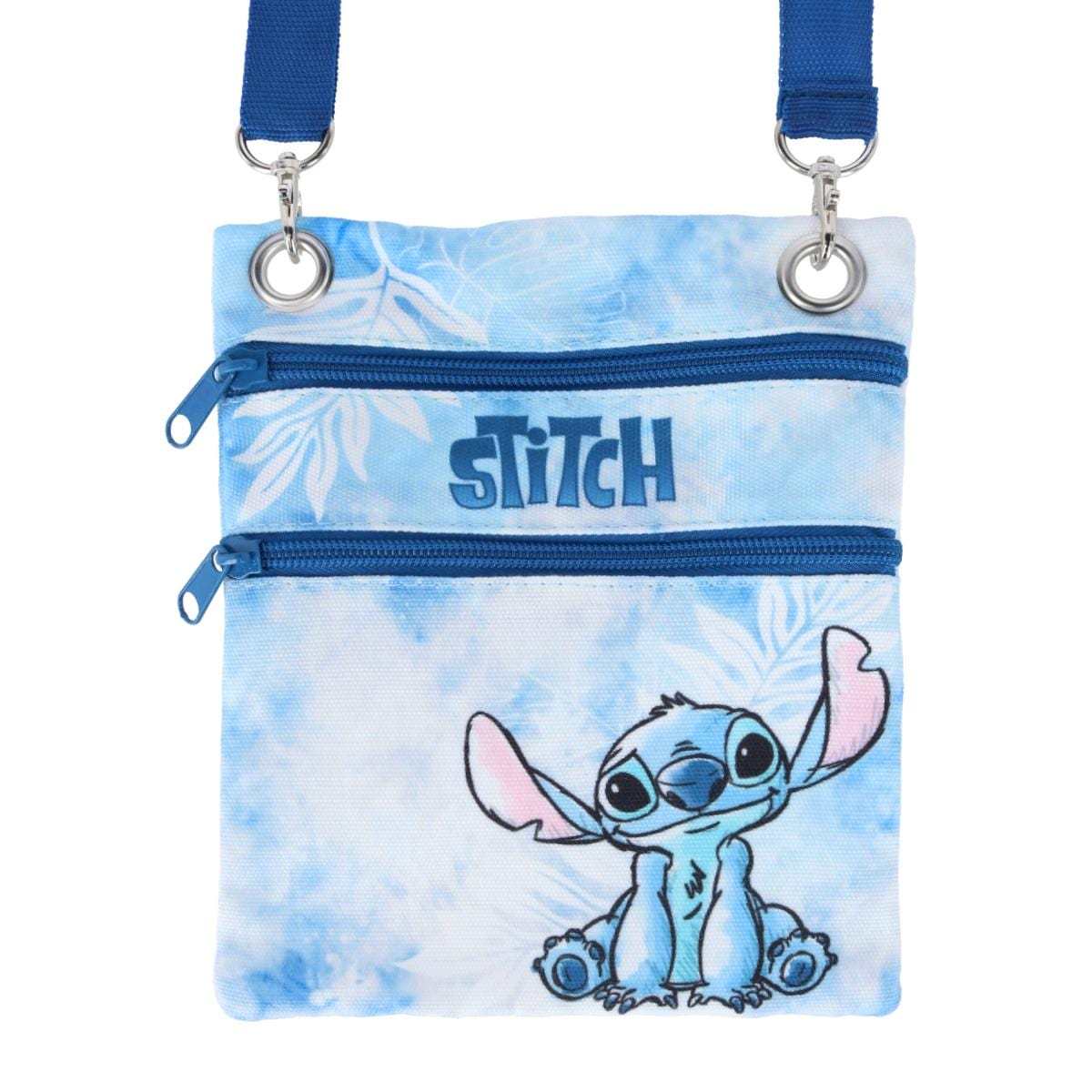 Jerry Leigh Disney Stitch Blue Passport Crossbody Bag - Blue
