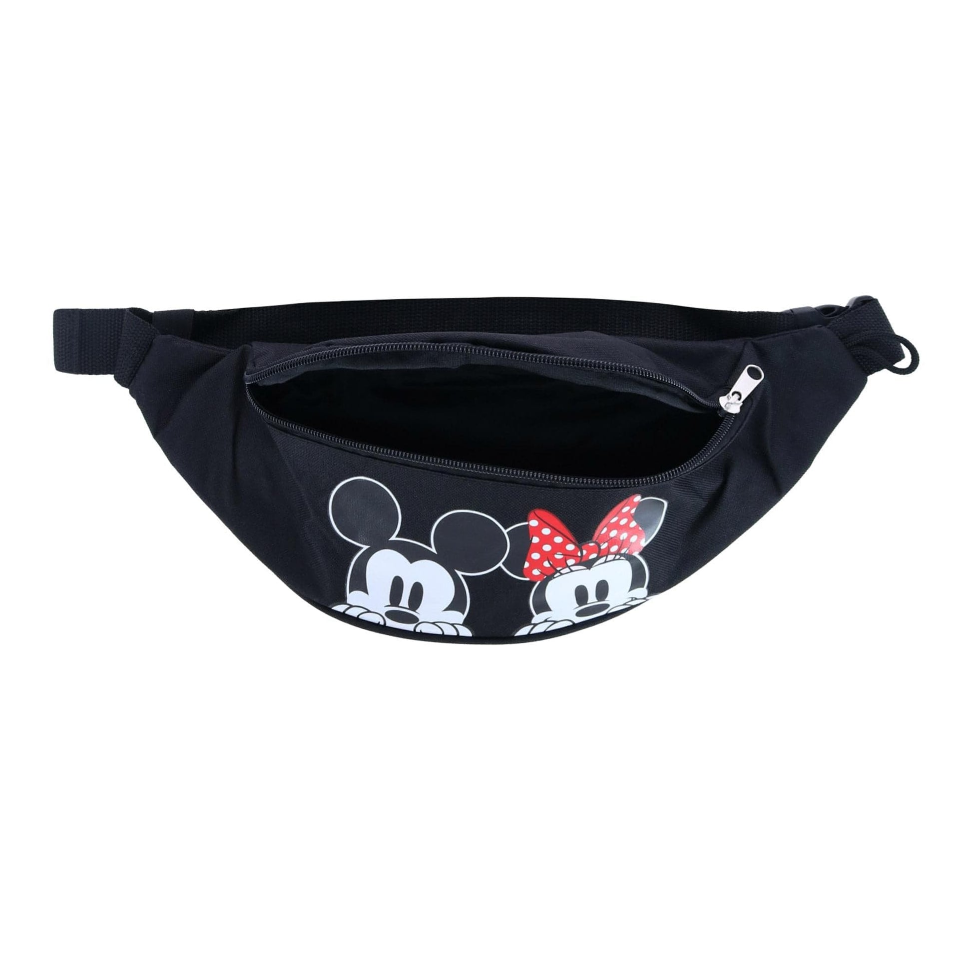 Jerry Leigh Disney Peeking Mickey Mouse and Minnie Mouse Fanny Waist Pack - Black