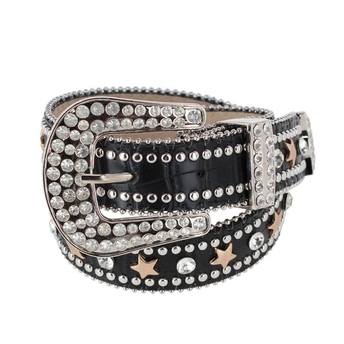 CTM® Girl's Studded Star Western Style Belt - Girl's Studded Star Western Style Belt