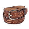 Boy's Leather Rodeo Tooled Western Belt