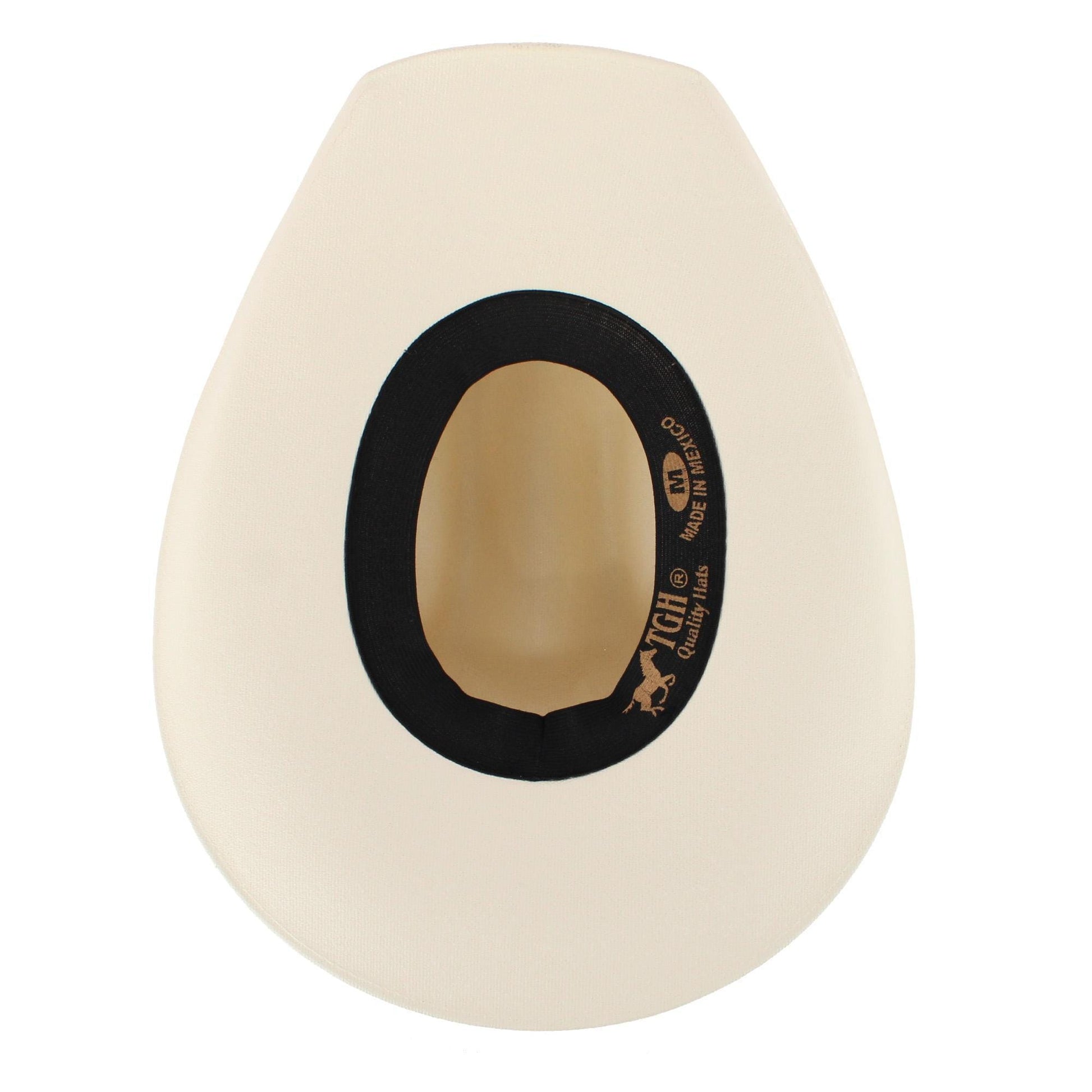CTM® Men's Canvas Cowboy Western Hat - White