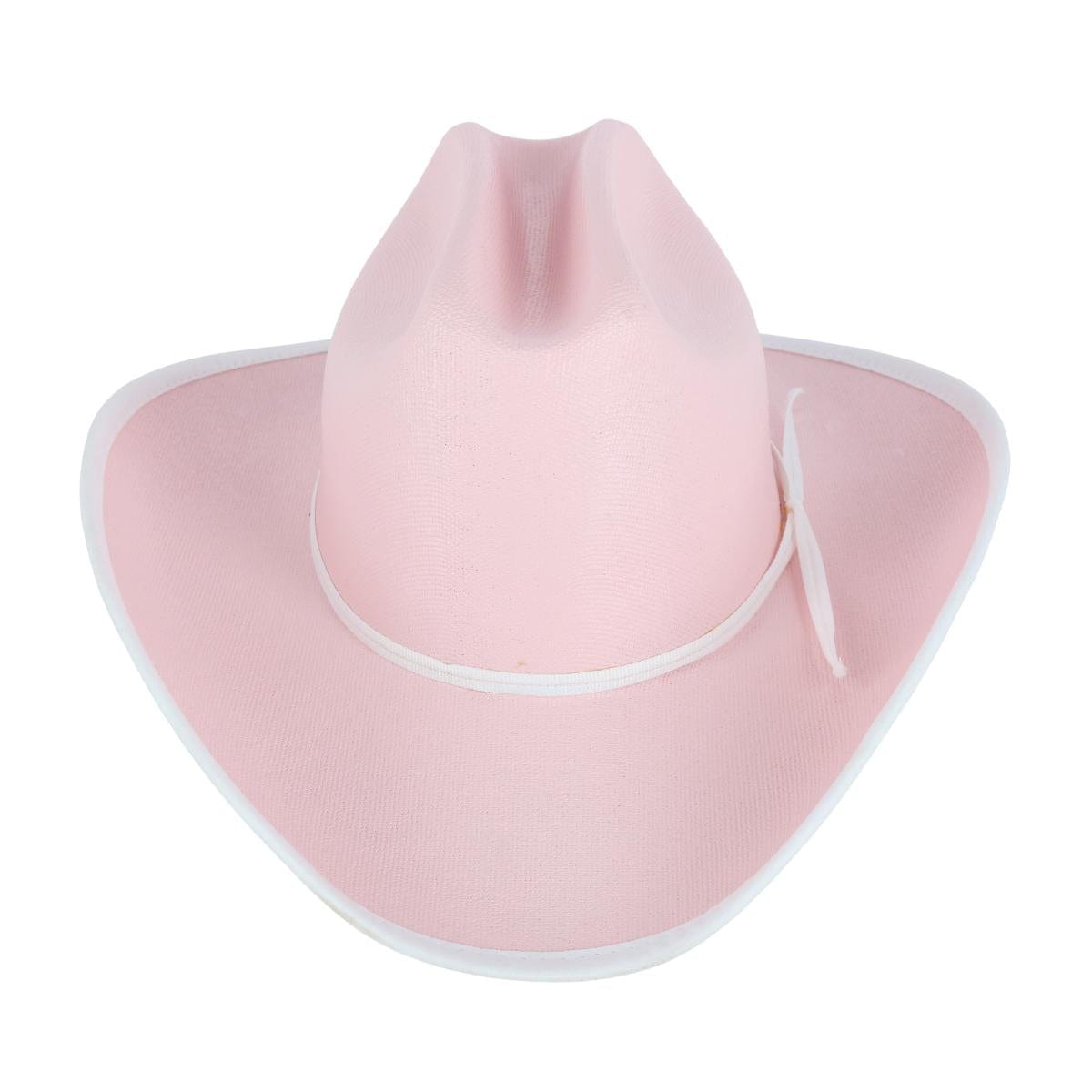 CTM® Girls Pink Western Canvas Hat with Ribbon Hatband - Light Pink