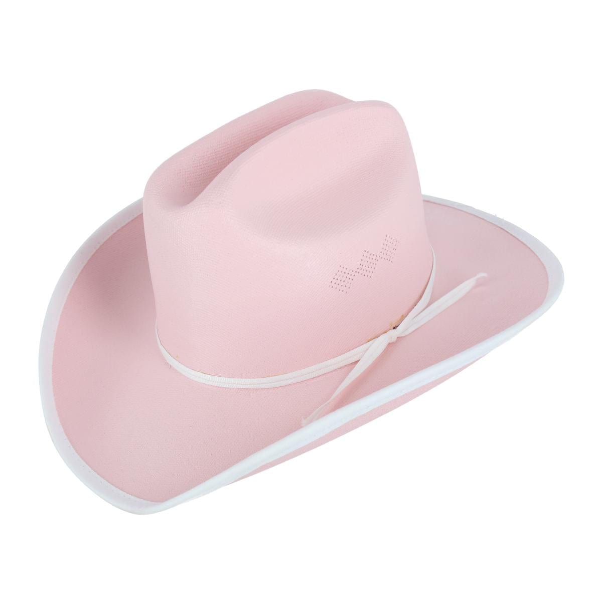 CTM® Girls Pink Western Canvas Hat with Ribbon Hatband - Girls Pink Western Canvas Hat with Ribbon Hatband