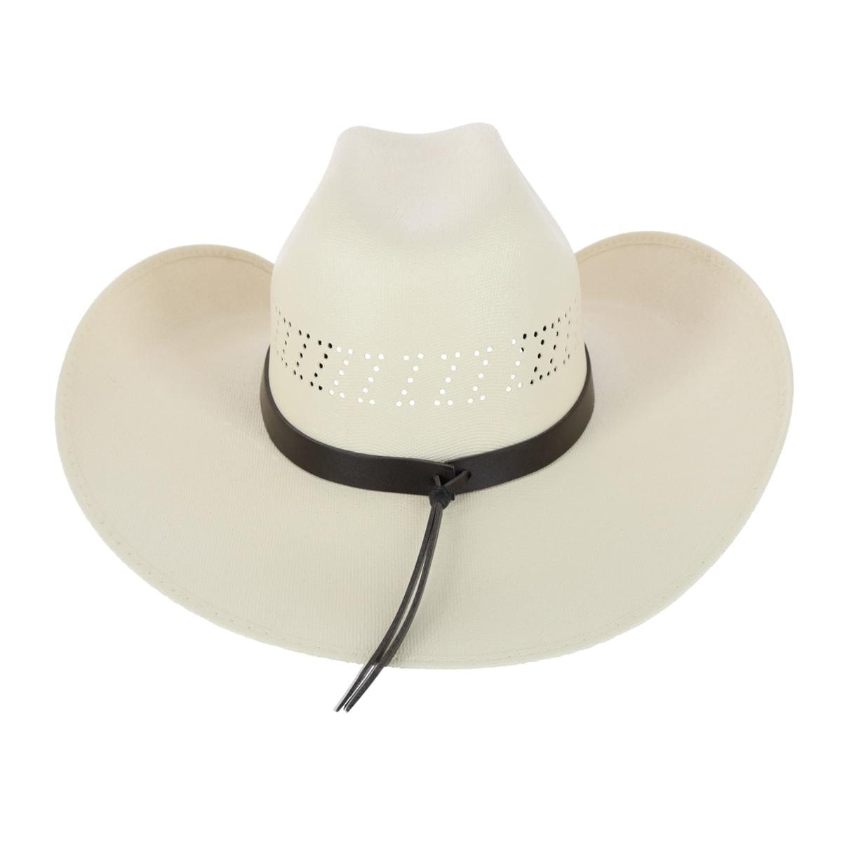 CTM® Men's Buffalo Crown Canvas Western Hat with Geometric Hatband - Canvas