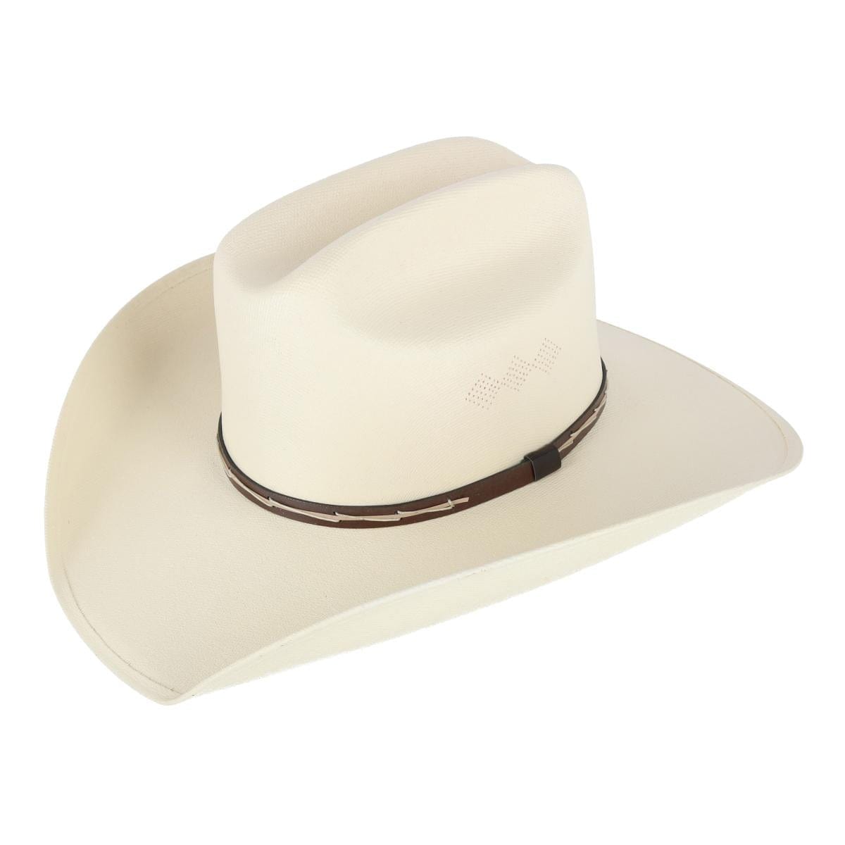 CTM® Men's Western Canvas Hat with Leather Hatband - Canvas