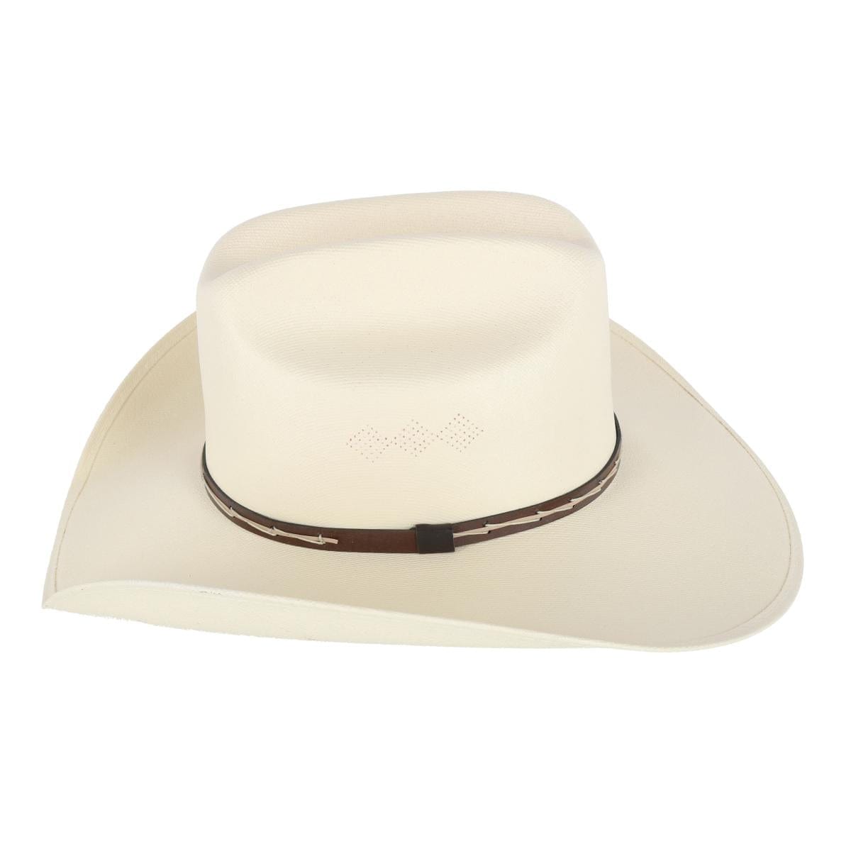 CTM® Men's Western Canvas Hat with Leather Hatband - Canvas