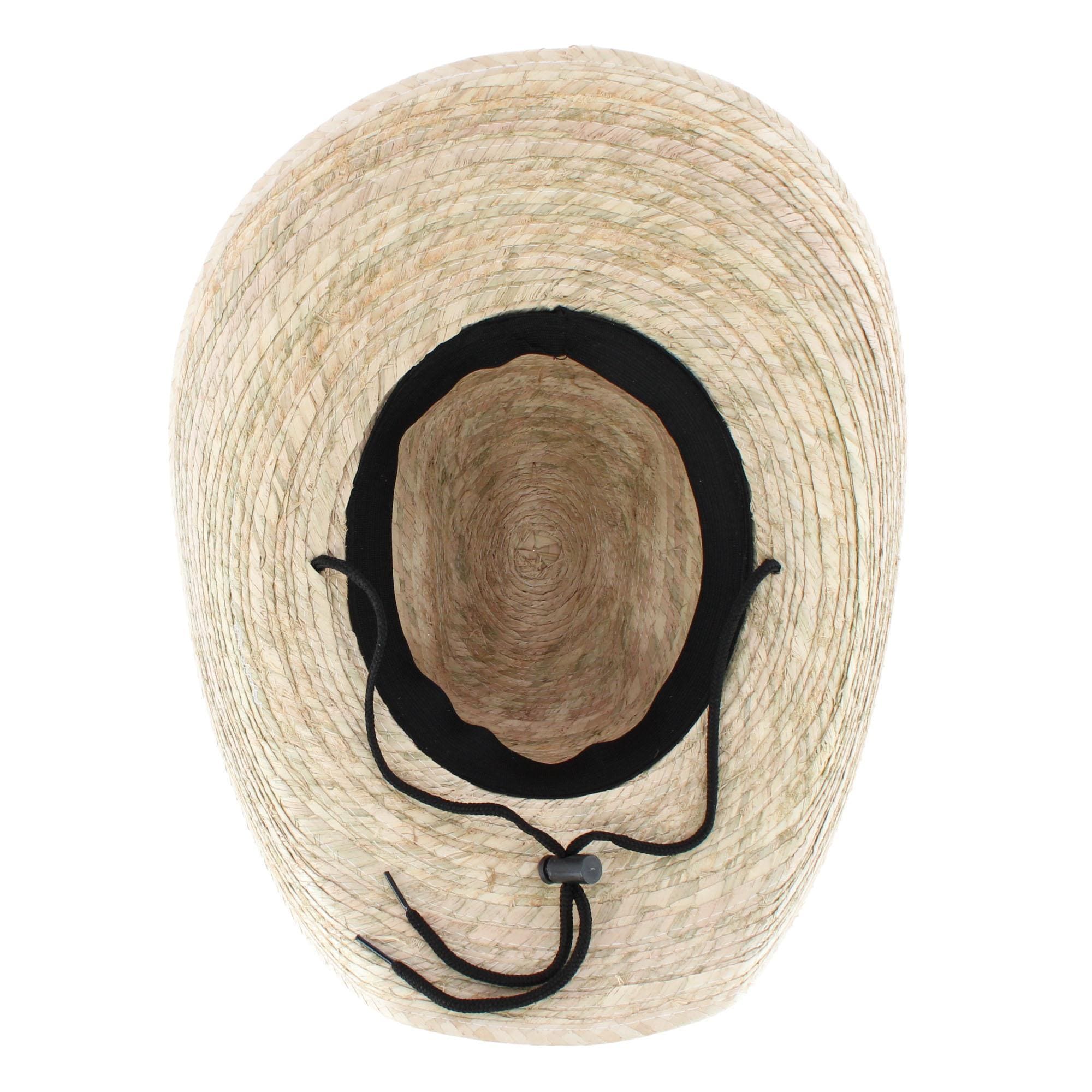CTM® Men's Chihuahua Western Palm Leaf Cowboy Hat - White Palm