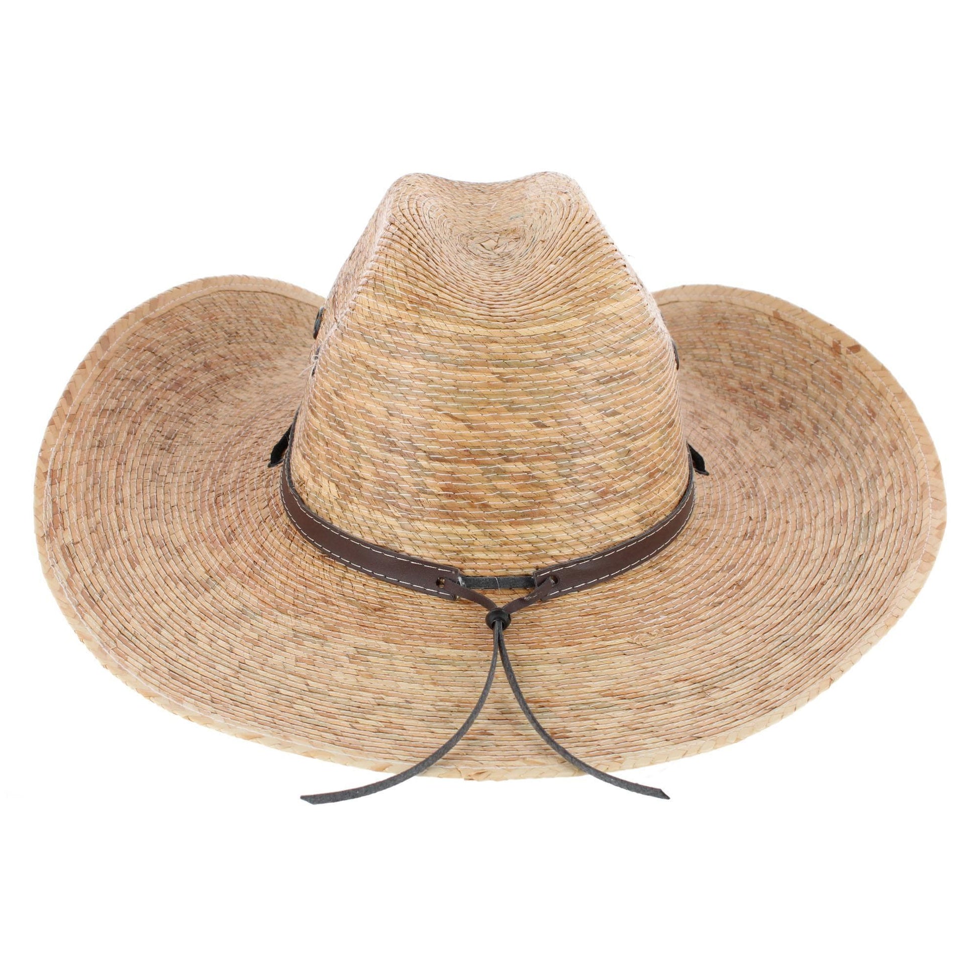 CTM® Men's Chihuahua Western Palm Leaf Cowboy Hat - Natural