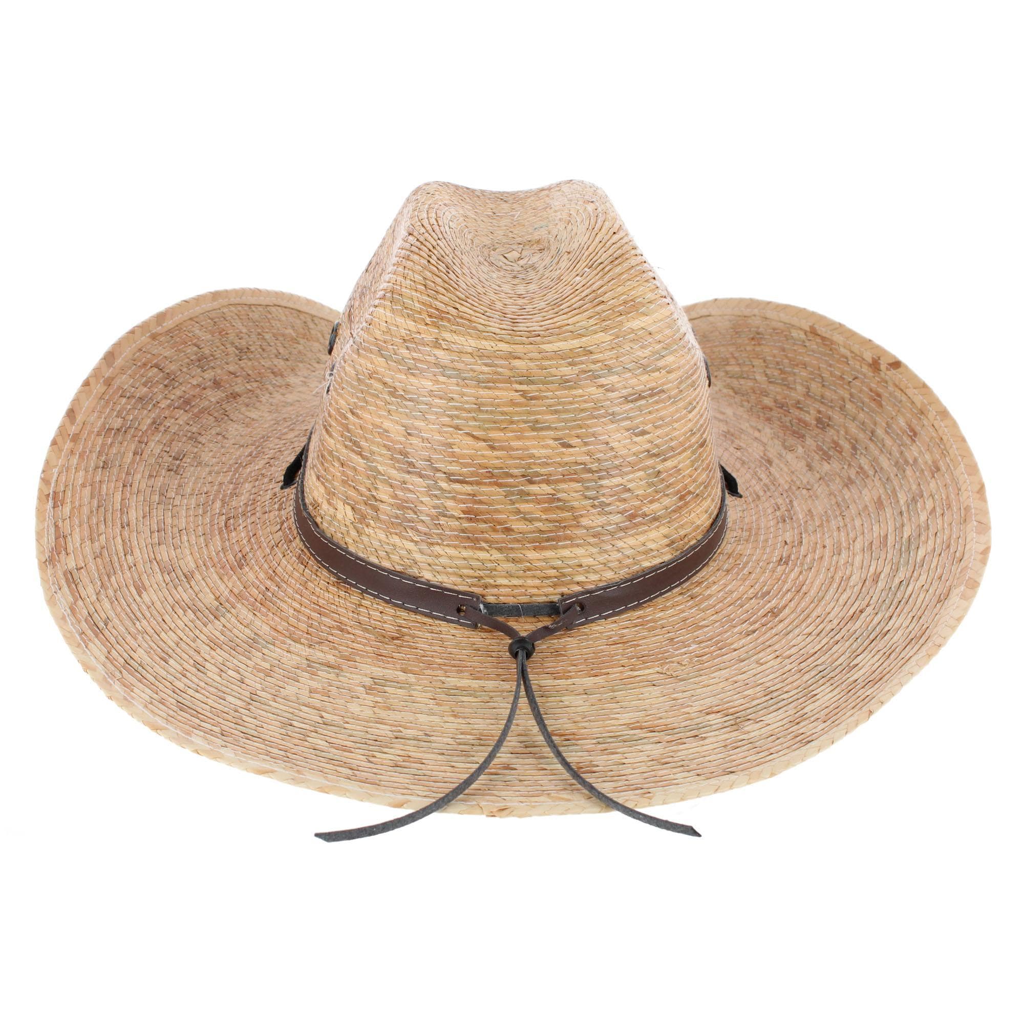 CTM® Men's Chihuahua Western Palm Leaf Cowboy Hat - Natural