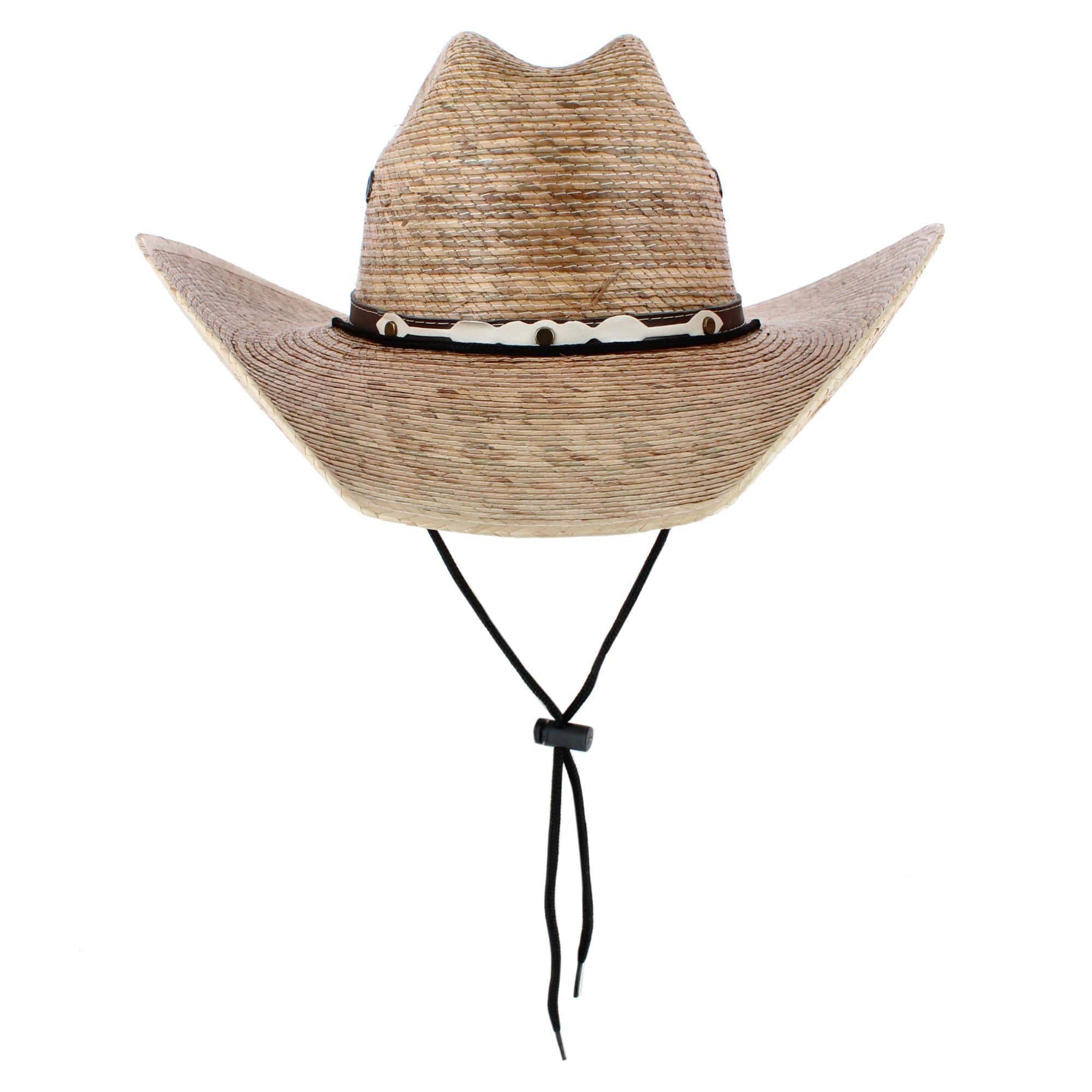 CTM® Men's Chihuahua Western Palm Leaf Cowboy Hat - Men's Chihuahua Western Palm Leaf Cowboy Hat