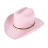Girl's Pink Western Cowgirl Hat with Headband
