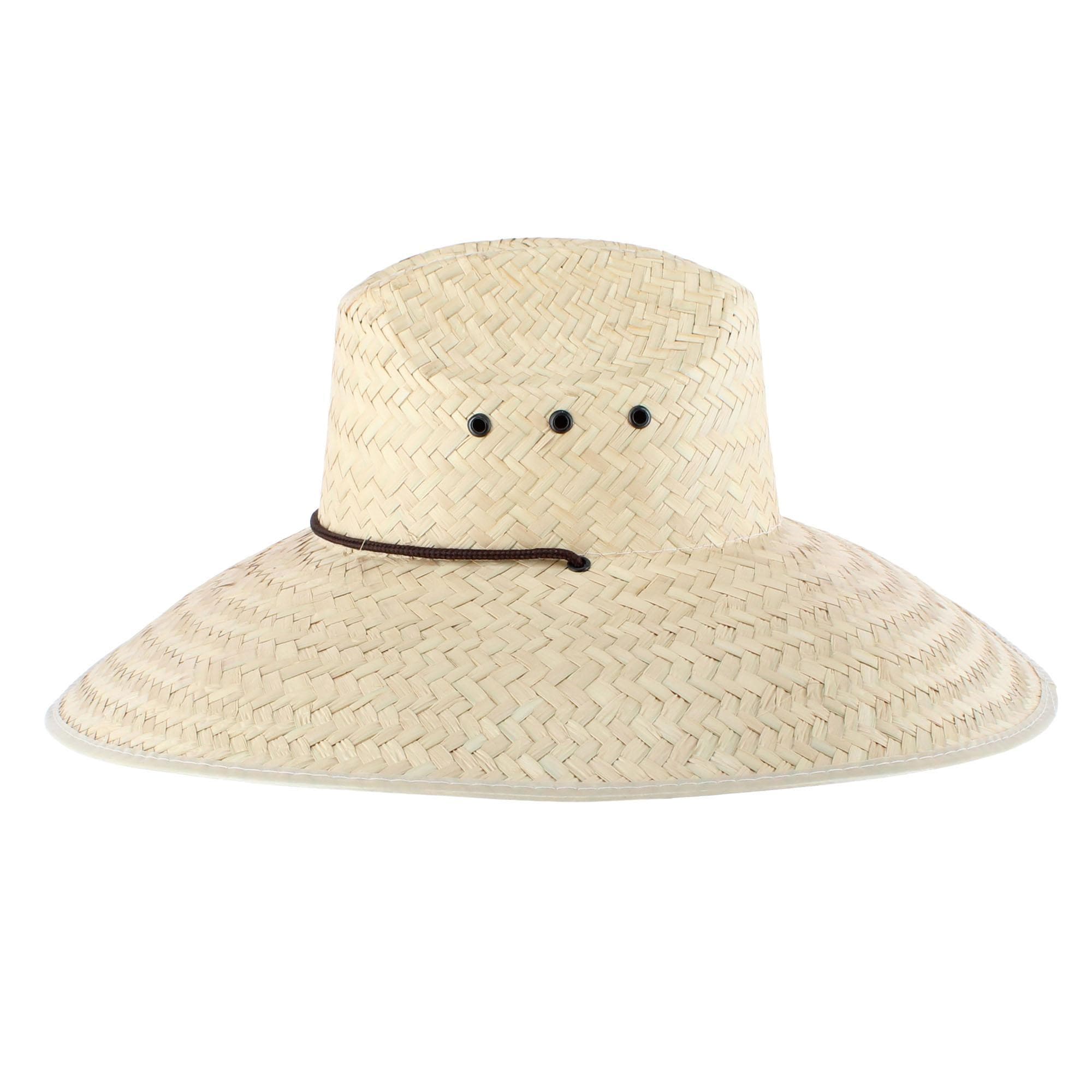 CTM® Unisex Palm Leaf Lifeguard Hat - Straw