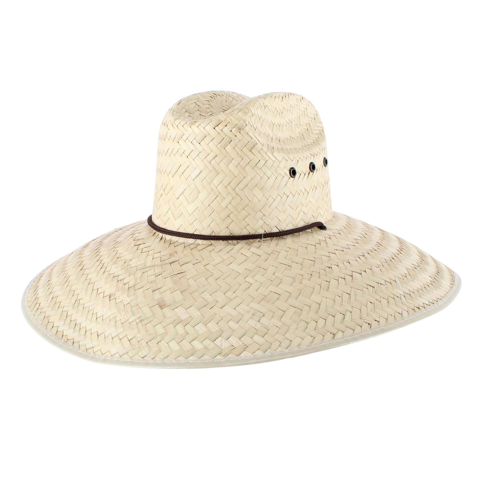 CTM® Unisex Palm Leaf Lifeguard Hat - Straw