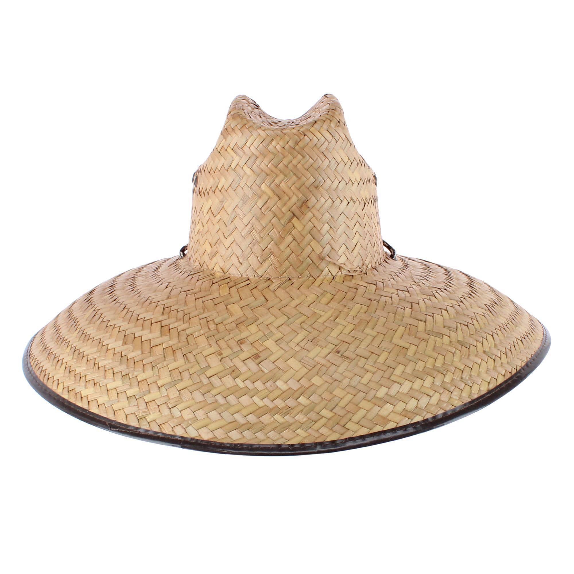 CTM® Unisex Palm Leaf Lifeguard Hat - Straw