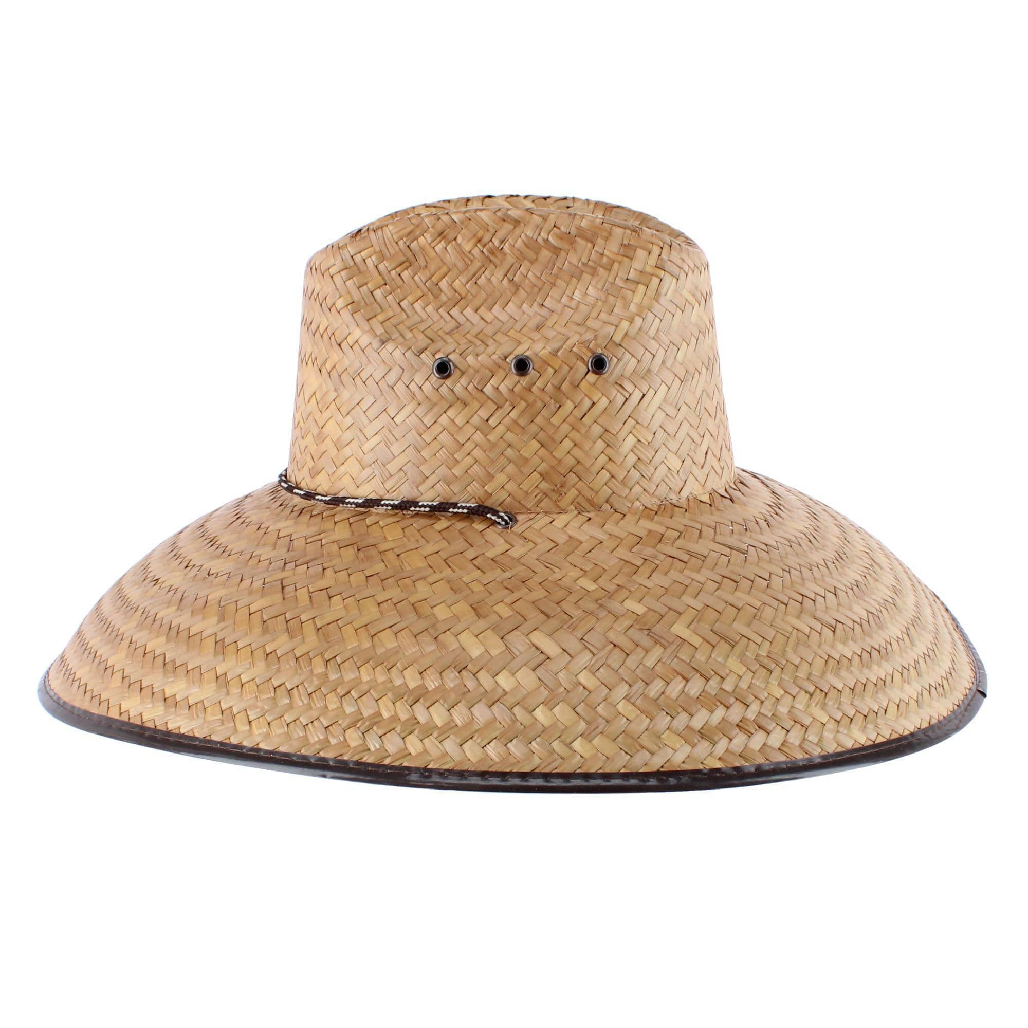 CTM® Unisex Palm Leaf Lifeguard Hat - Straw