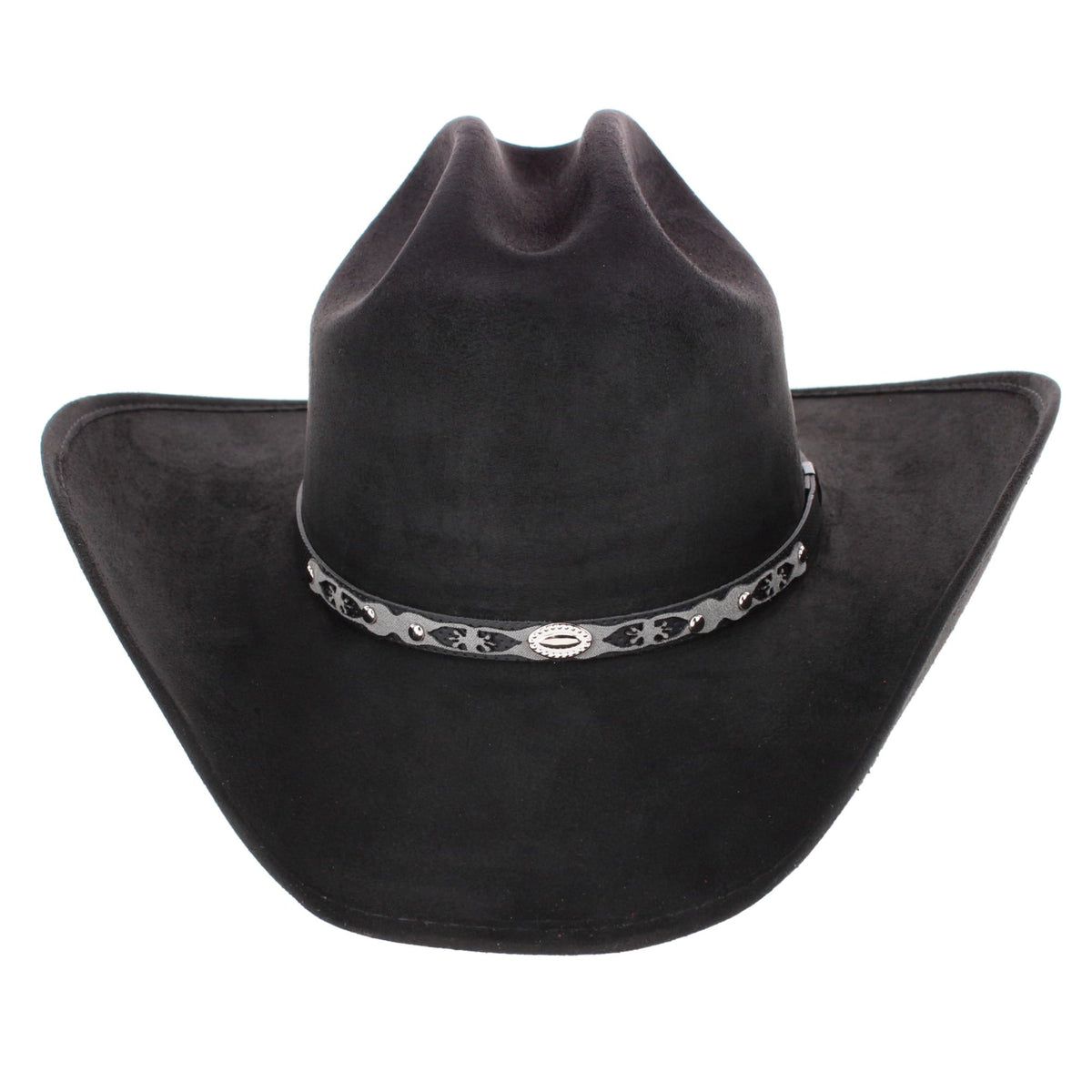 CTM® Men's Quality Suede Maverick Cowboy Hat - Black