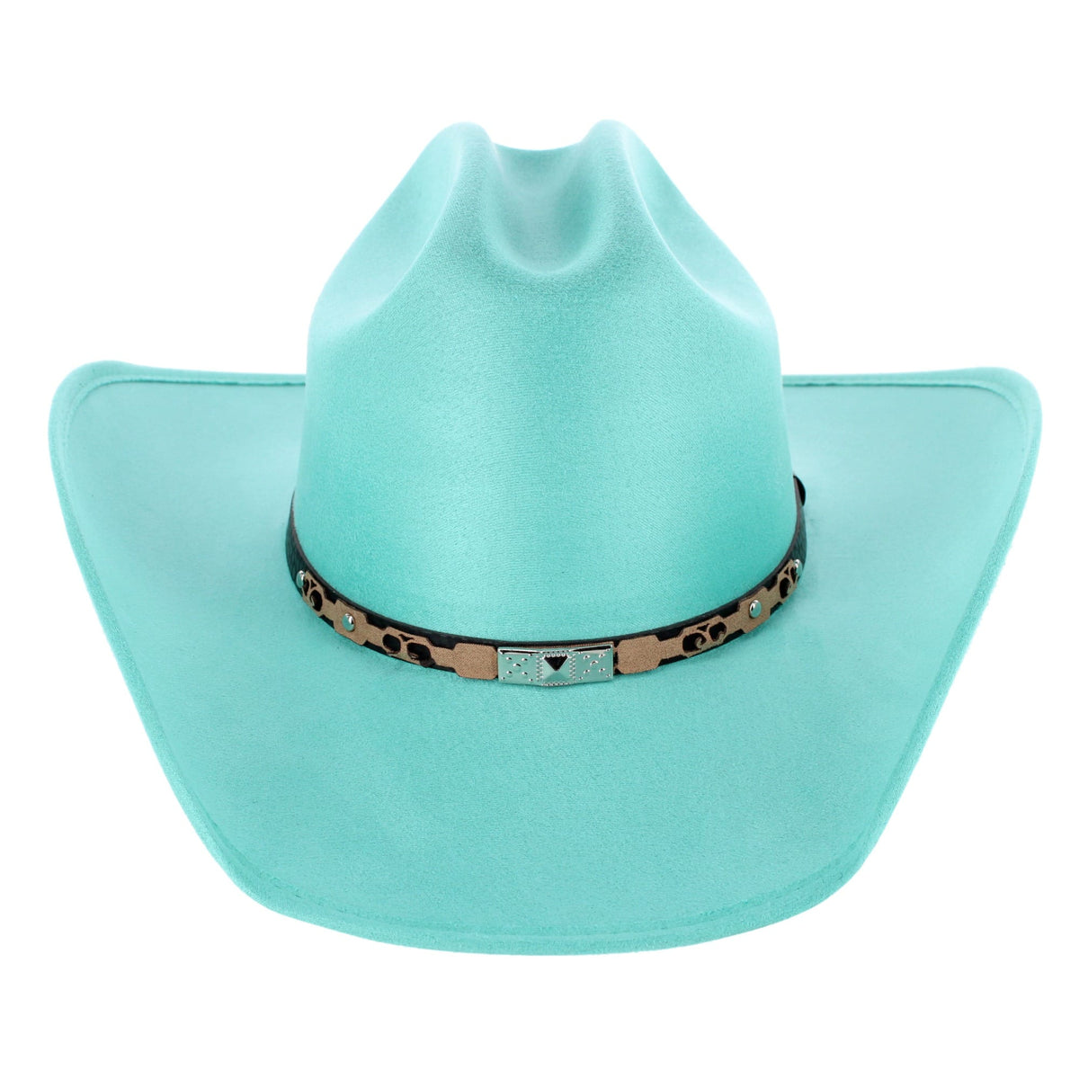 CTM® Men's Quality Suede Maverick Cowboy Hat - Turquoise