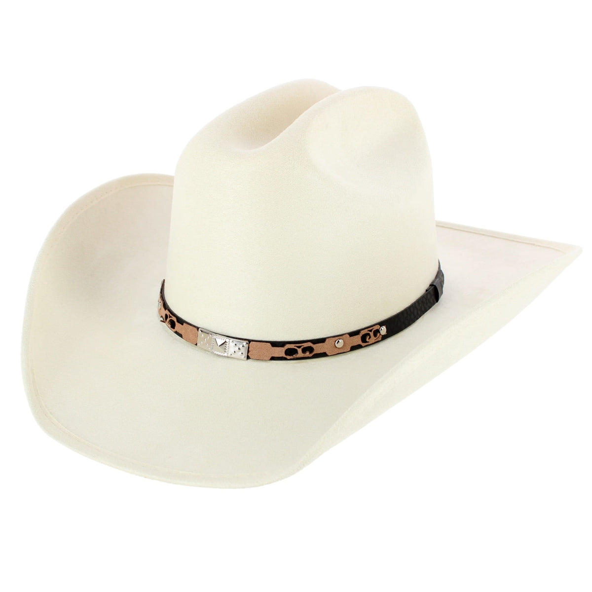 CTM® Men's Quality Suede Maverick Cowboy Hat - Bone