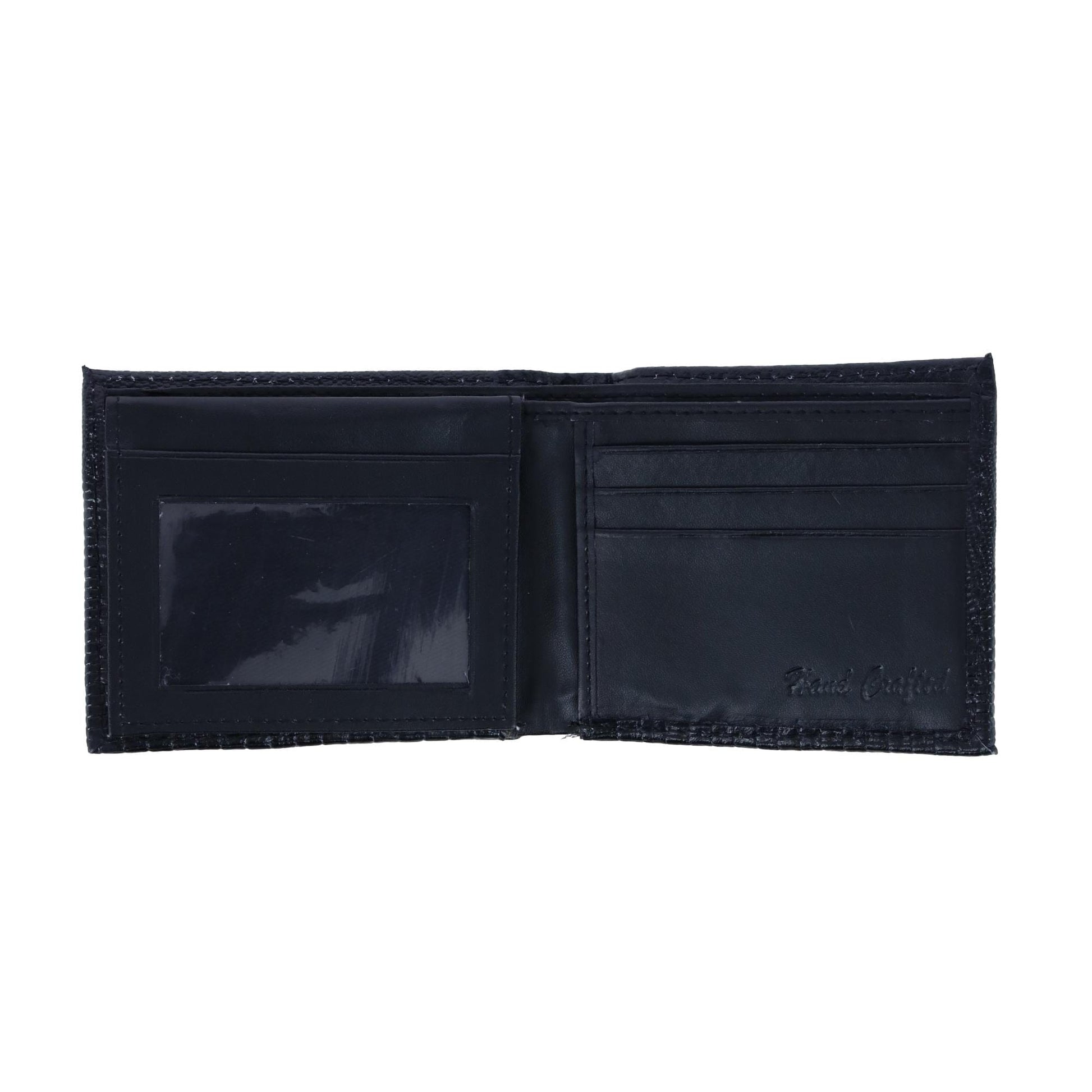 CTM® Men's Lizard Print Bifold Wallet - Black