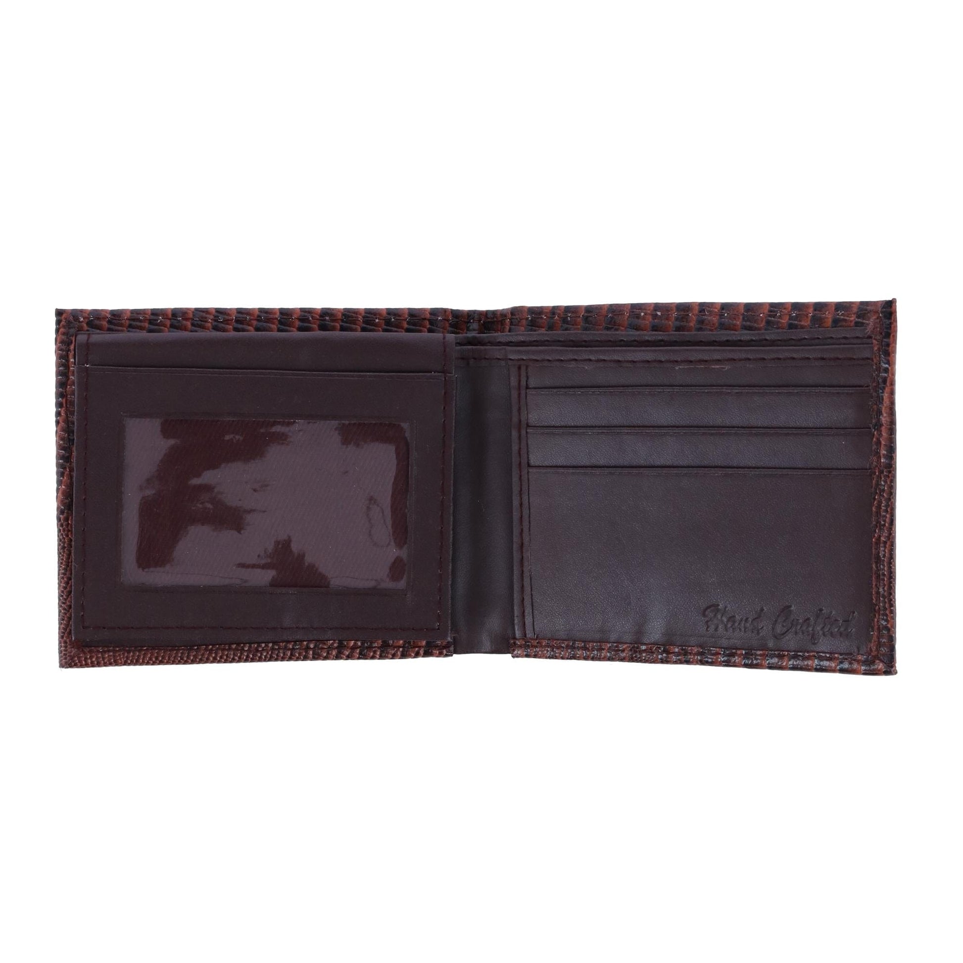 CTM® Men's Lizard Print Bifold Wallet - Brown