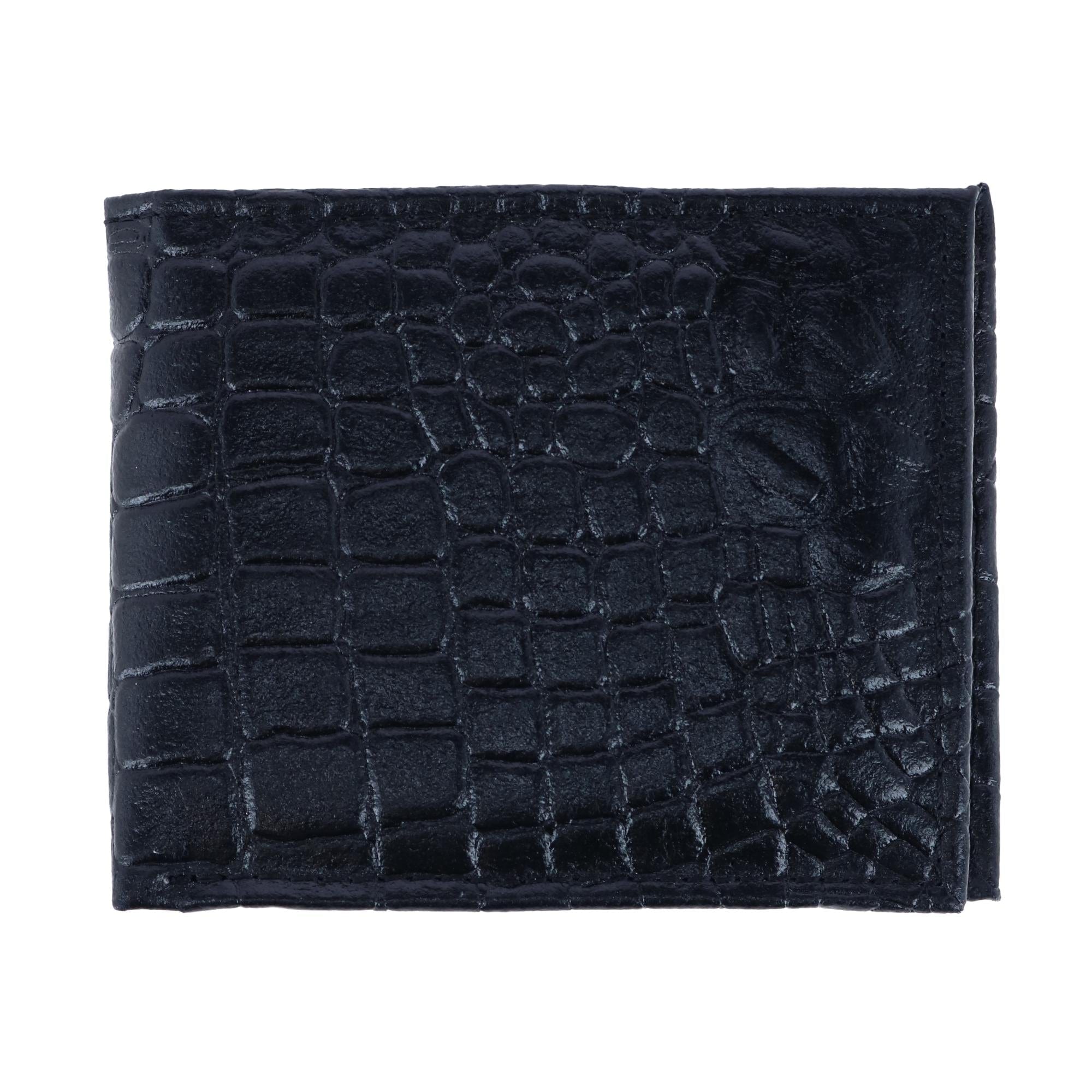 CTM® Men's Alligator Print Bifold Wallet - Men's Alligator Print Bifold Wallet