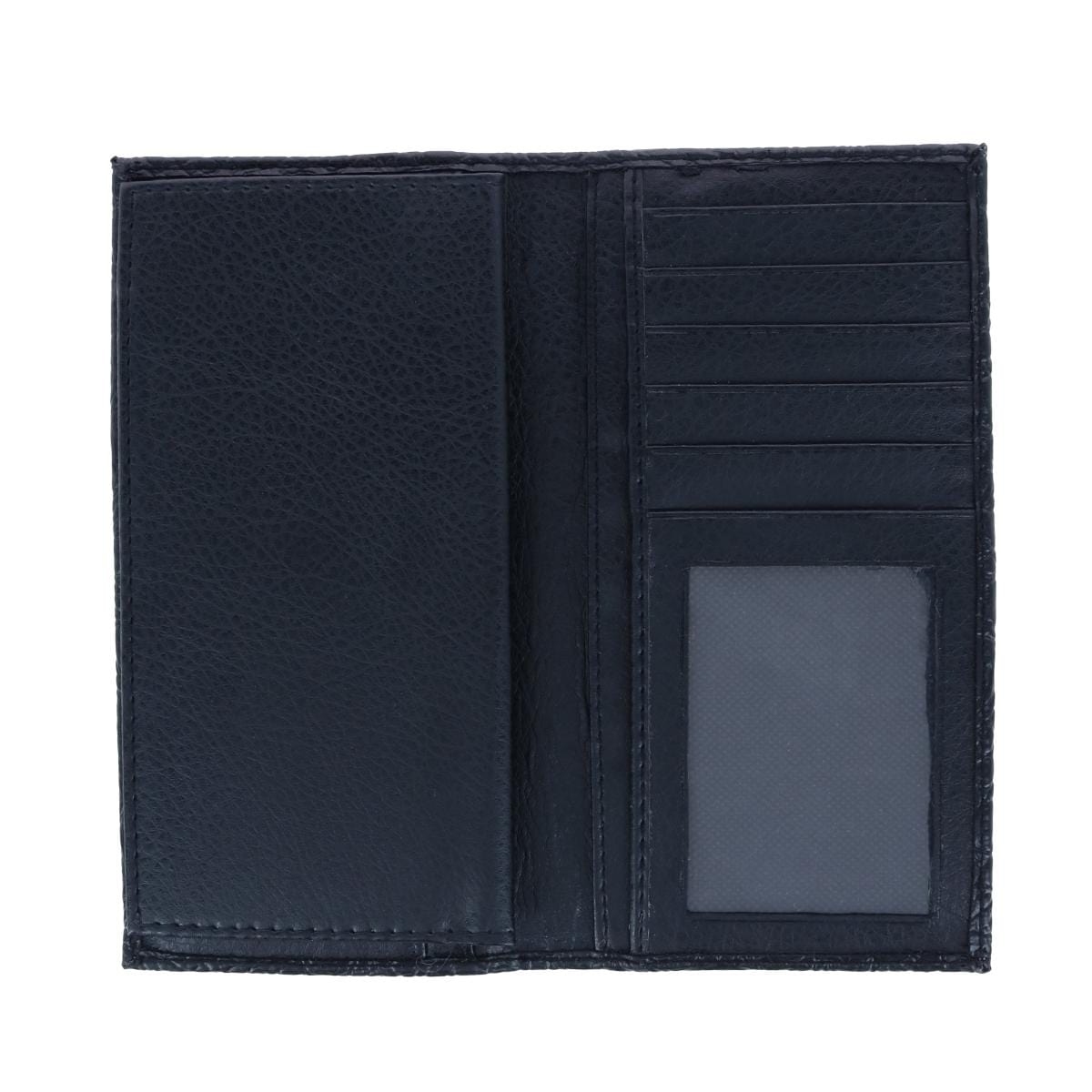 CTM® Men's Alligator Print Roper Wallet and Checkbook Holder - Black
