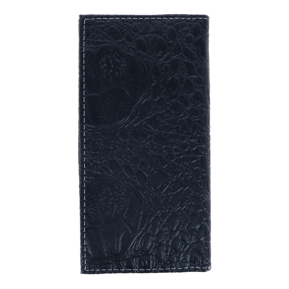 CTM® Men's Alligator Print Roper Wallet and Checkbook Holder - Black