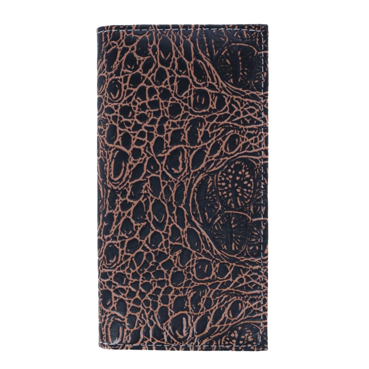 CTM® Men's Alligator Print Roper Wallet and Checkbook Holder