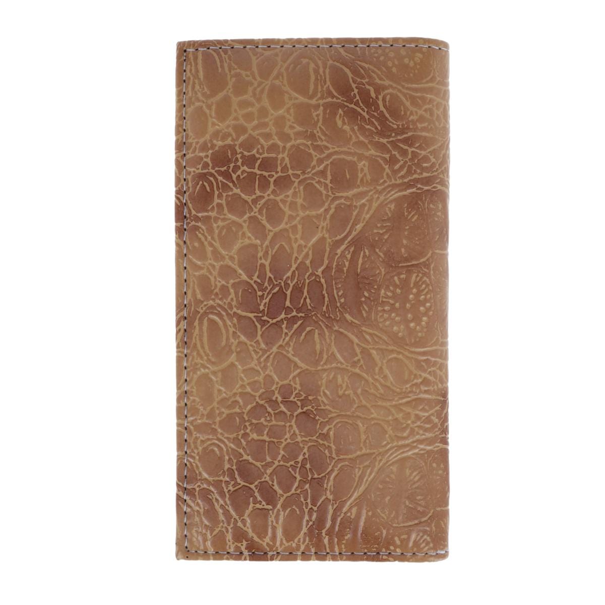 CTM® Men's Alligator Print Roper Wallet and Checkbook Holder - Honey