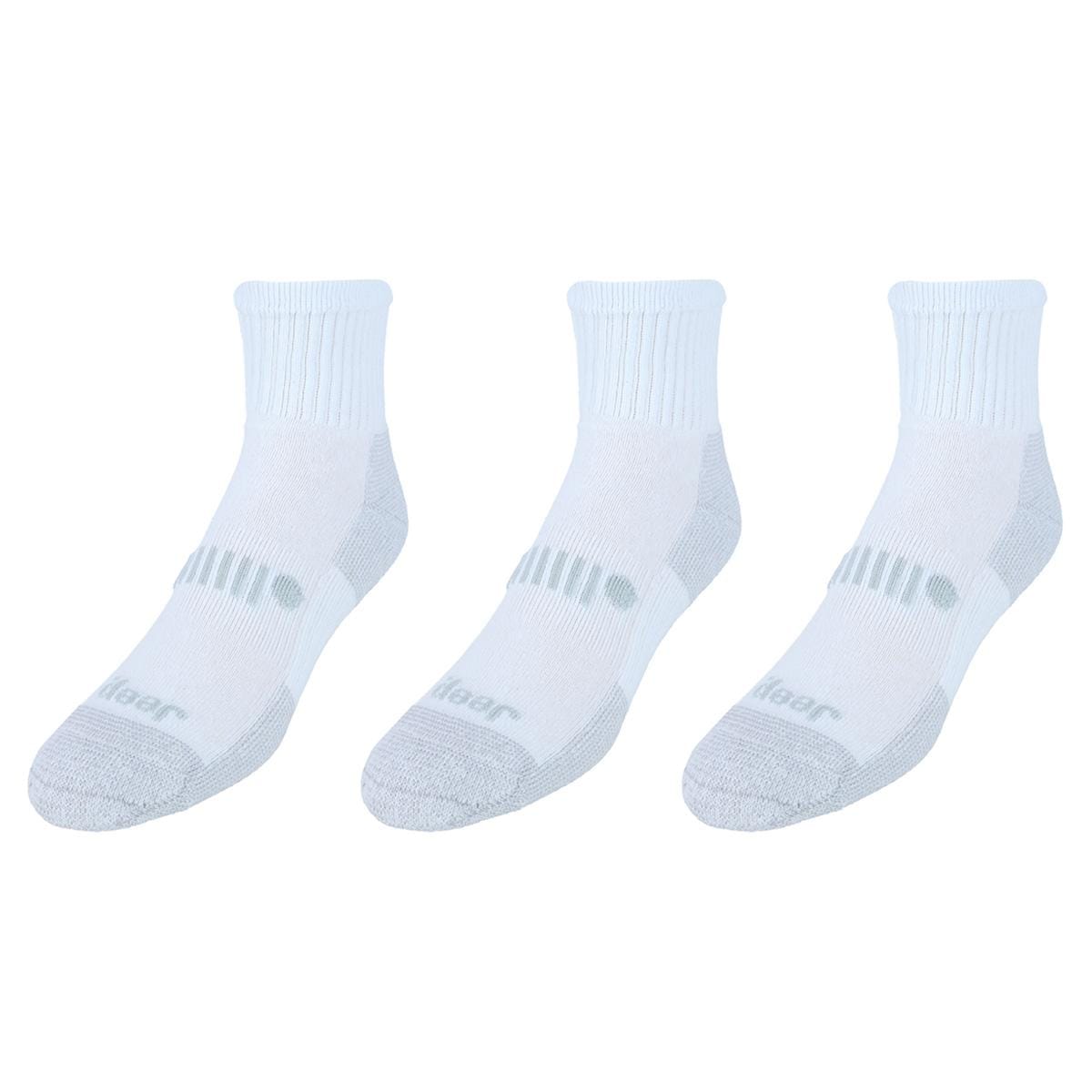 Jeep Men's Classic Cotton Ankle Socks (3 Pair Pack) - White