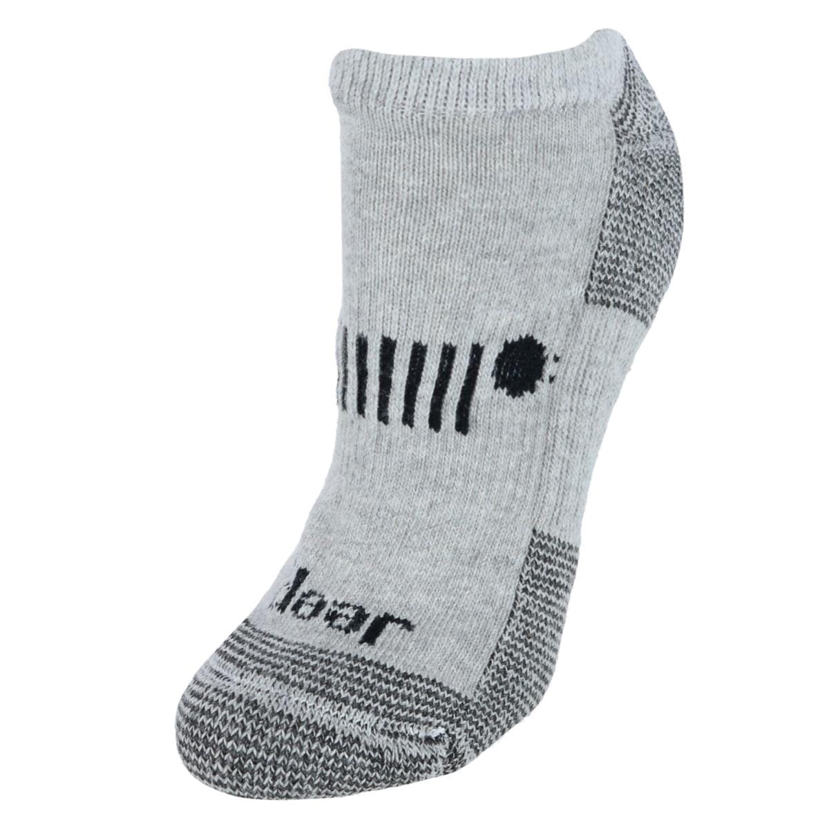 Jeep Women's Classic Cotton No Show Socks (3 Pair Pack) - Gray