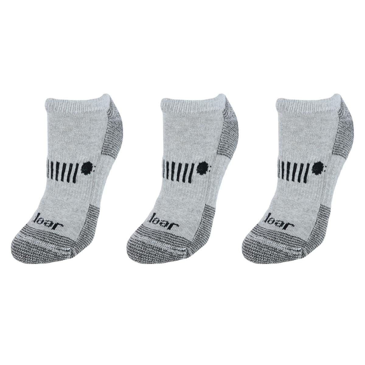 Jeep Women's Classic Cotton No Show Socks (3 Pair Pack) - Gray
