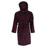 Men's Fleece Hooded Flannel Robe