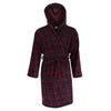Men's Fleece Hooded Flannel Robe