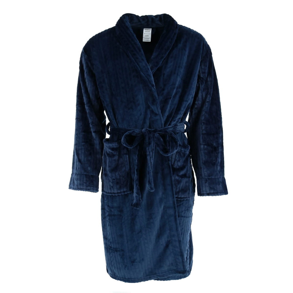 Wanted Men's Cable Shawl Collar Plush Robe - Men's Cable Shawl Collar Plush Robe