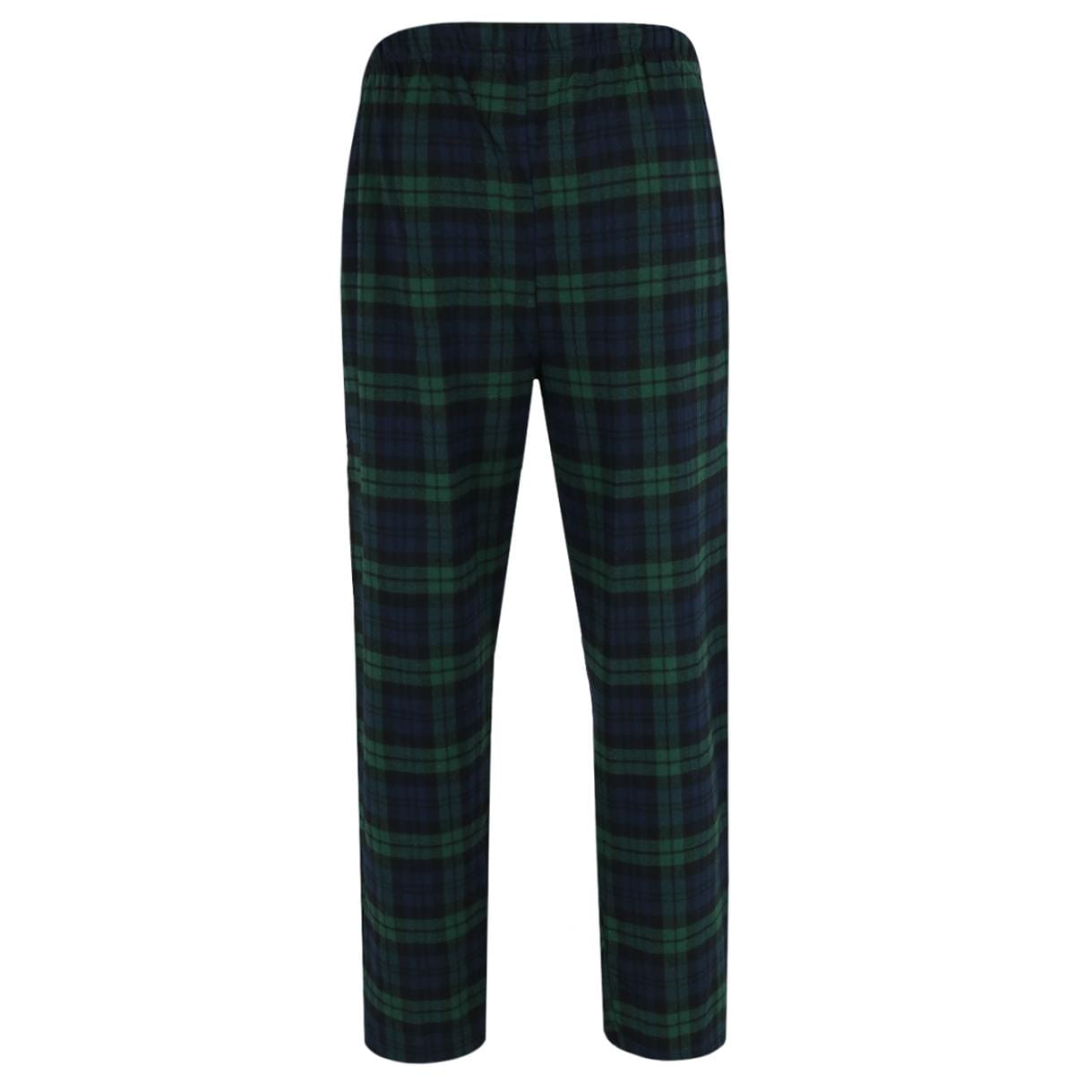 Bottoms Out Men's Plaid Flannel Open Bottom Pants - Green/Blue