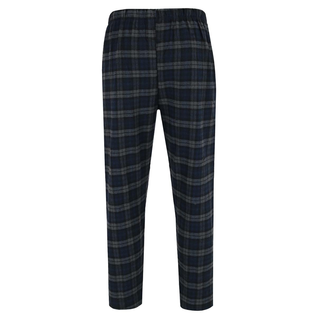 Bottoms Out Men's Plaid Flannel Open Bottom Pants - Navy/Grey