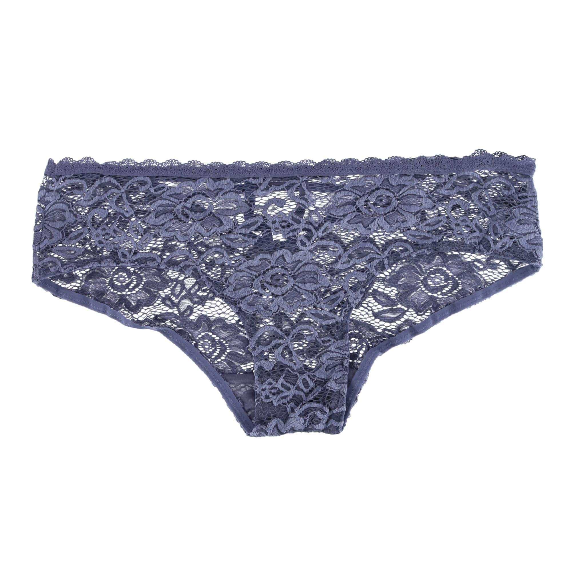 CTM® Women's Plus Size Lace Hipster Underwear (Pack of 3) - Black Grey and Pink