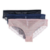 Women's Plus Size Lace and Mesh Bikini Underwear (Pack of 3)