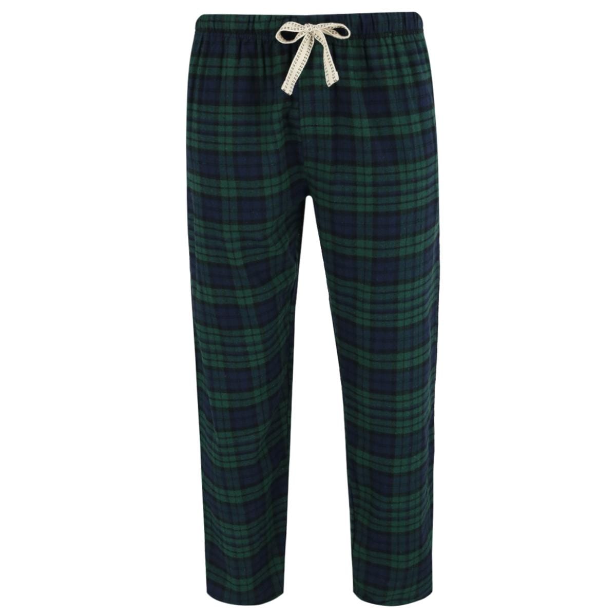 Outdoor Life Men's Long Sleeve and Flannel Pant Pajama Set - Blue/Green
