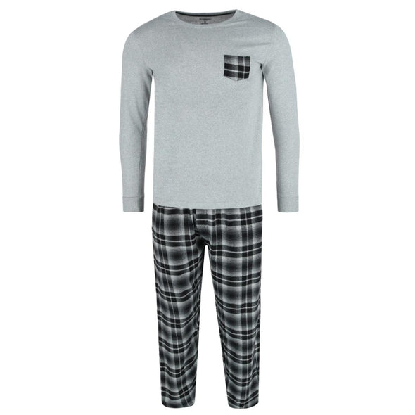 Men's Long Sleeve and Flannel Pant Pajama Set