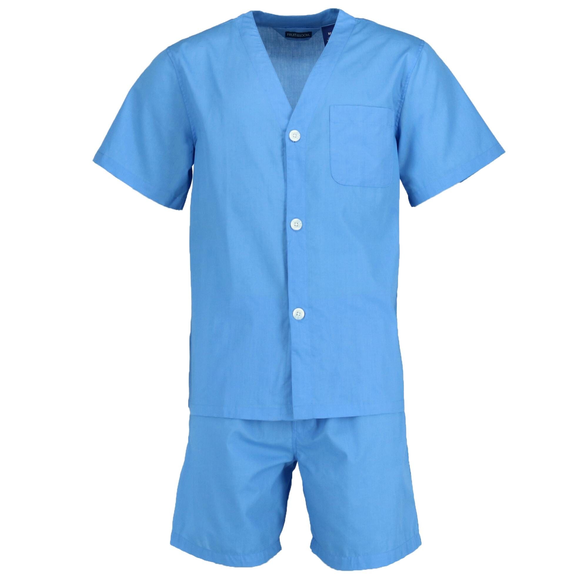 Fruit of the Loom Men's Short Sleeve Short Leg Pajama Set - Men's Short Sleeve Short Leg Pajama Set