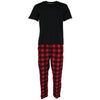 Men's Big & Tall Fleece Plaid Sleep Pant and Tee Set