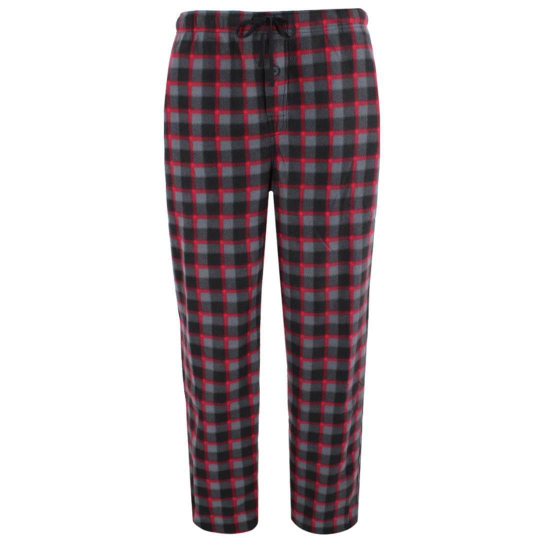 Fruit of the Loom Men's Flannel Pajama Pant (Pack of 2) - Grey Plaid