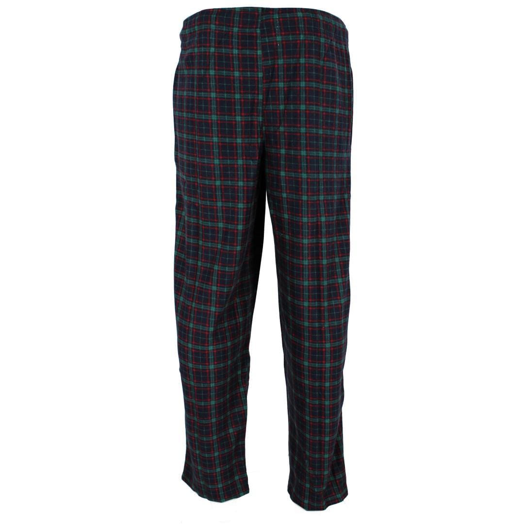 Fruit of the Loom Men's Holiday Fleece Pajama Pant (Pack of 2) - Black Reindeer and Navy Plaid