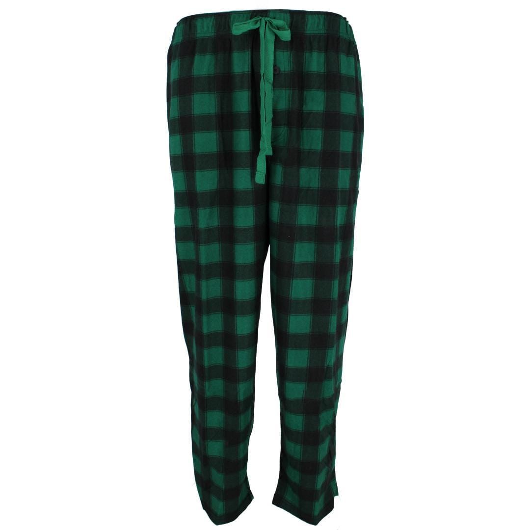 Fruit of the Loom Men's Holiday Fleece Pajama Pant (Pack of 2) - Green Jolly