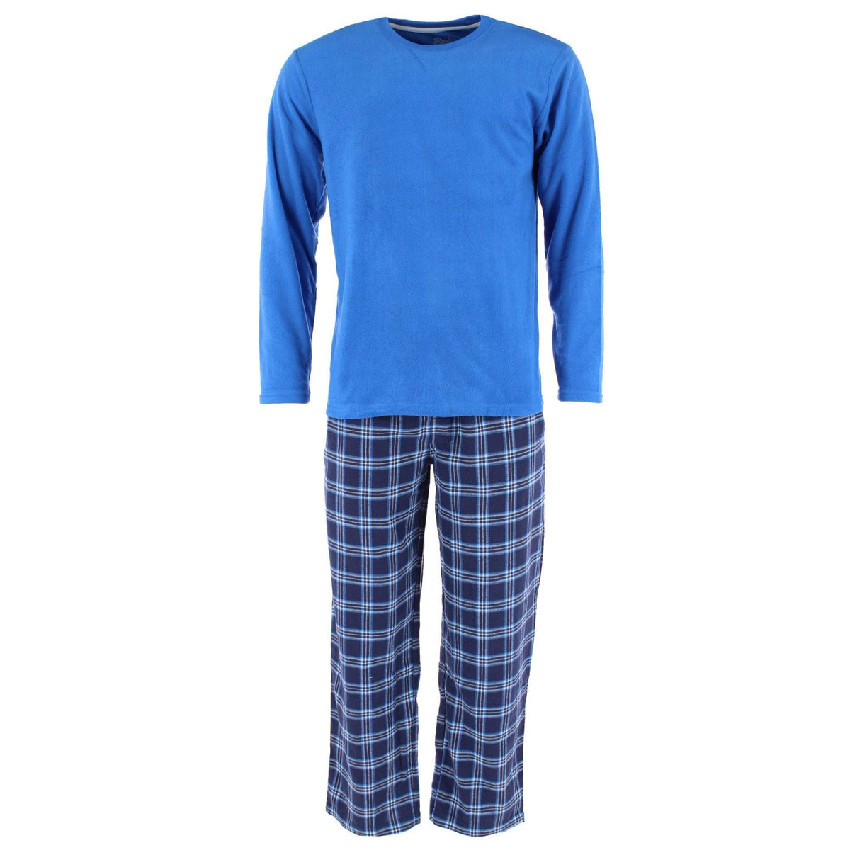Fruit of the Loom Men's Flannel Pant and Fleece Long Sleeve Pajama Set - Men's Flannel Pant and Fleece Long Sleeve Pajama Set