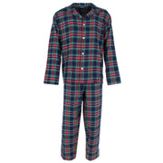 Men's Big & Tall Plaid Notch Collar Flannel Pajama Set