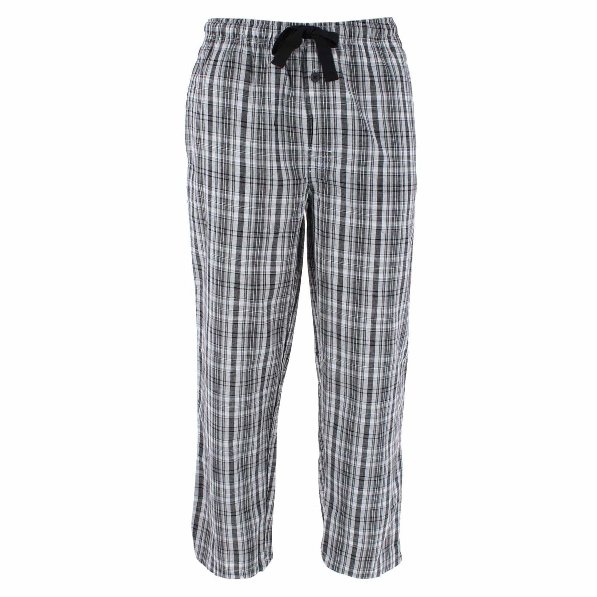 Fruit of the Loom Men's Big & Tall Broadcloth Cotton Pajama Pant - Black