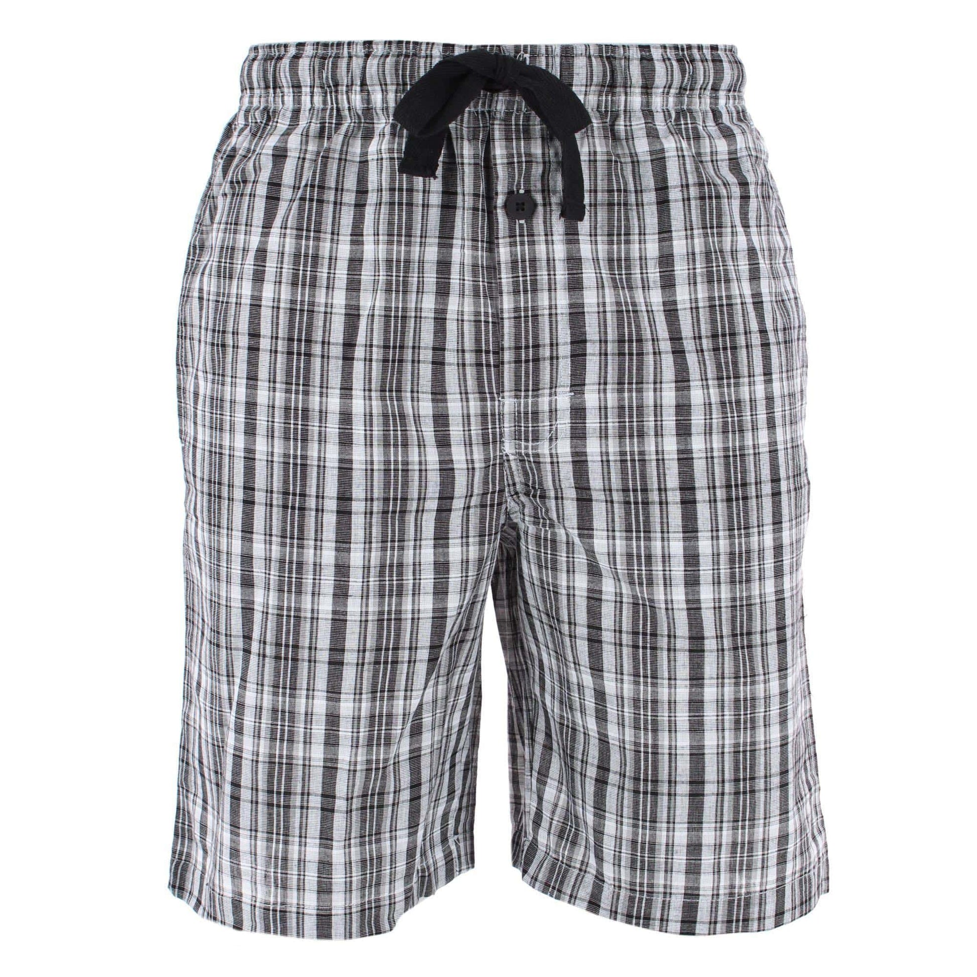 Fruit of the Loom Men's Broadcloth Pajama Shorts 2-Pack - Black